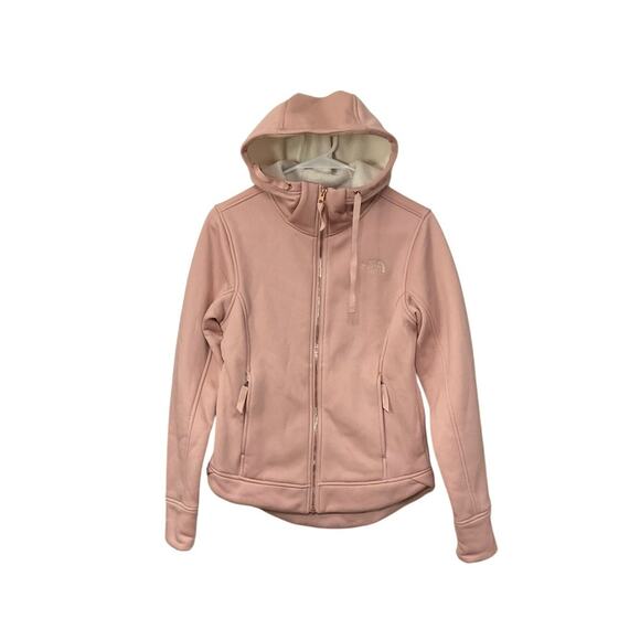 THE NORTH FACE Women's Pink Zip Up Hoodie Fleece Lined Size Small Pockets - Picture 1 of 9